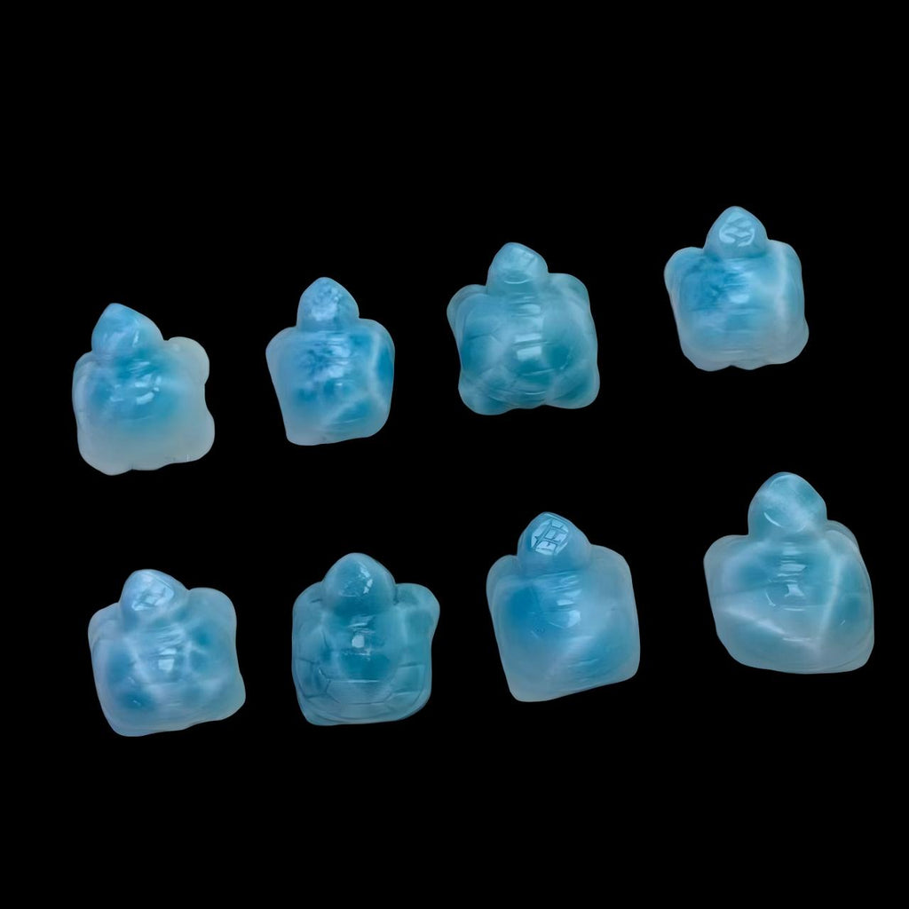 Turtle Carved Larimar AAAA Quality