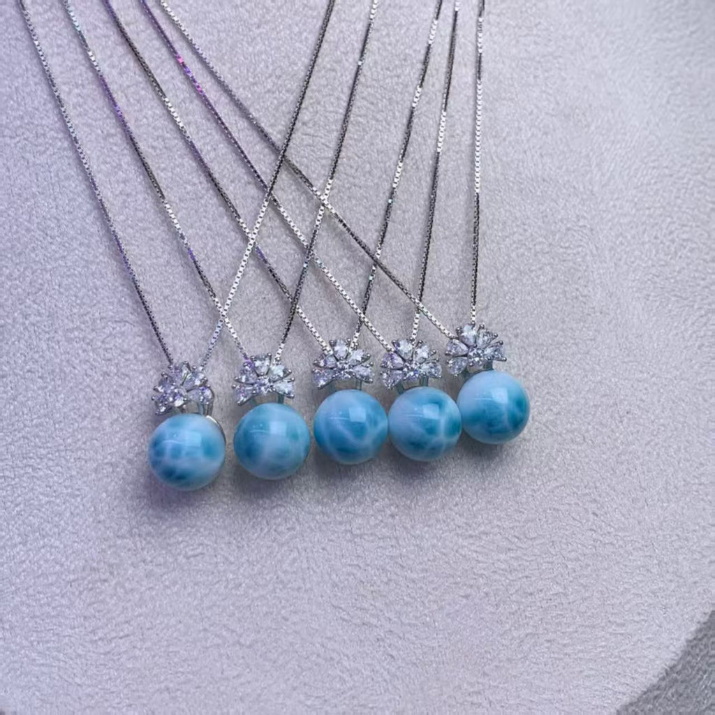 Larimar Ball Necklace AAAA Quality