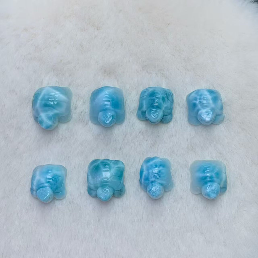 Turtle Carved Larimar AAAA Quality