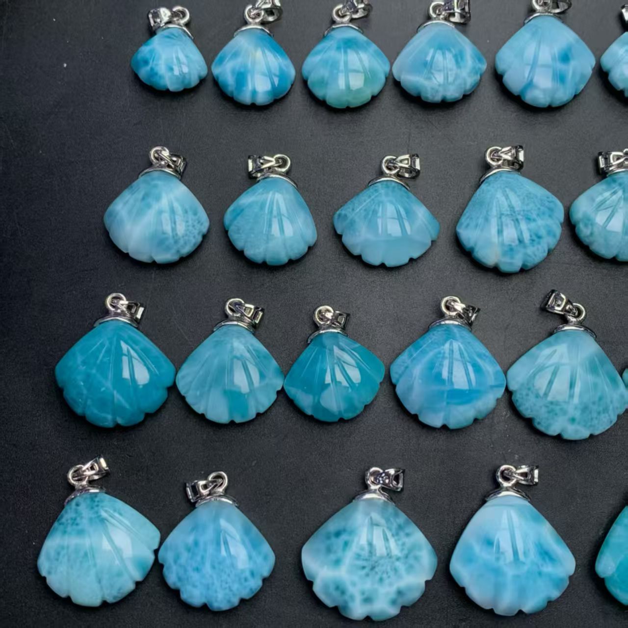 Larimar Shell Pendant AAAA Quality