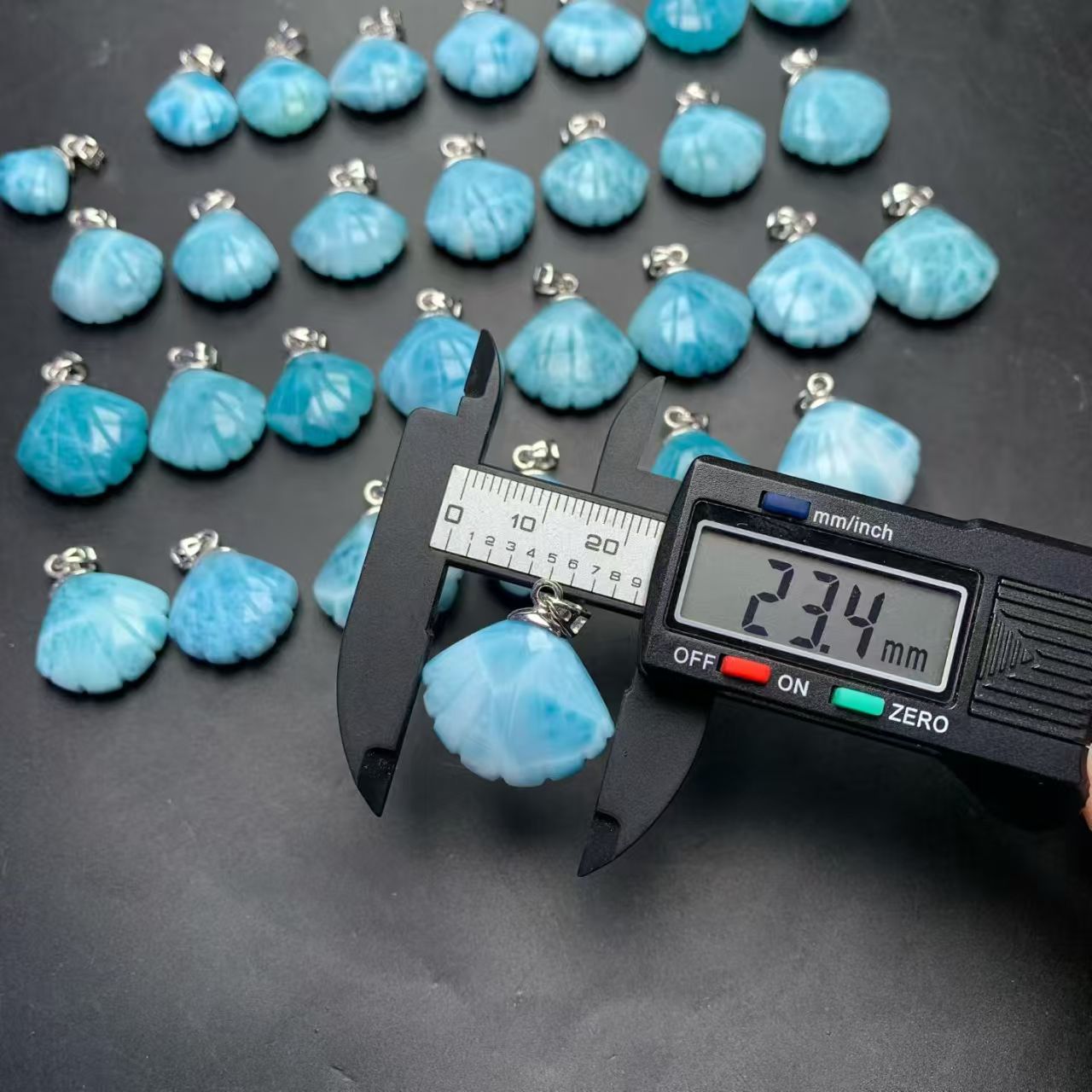 Larimar Shell Pendant AAAA Quality