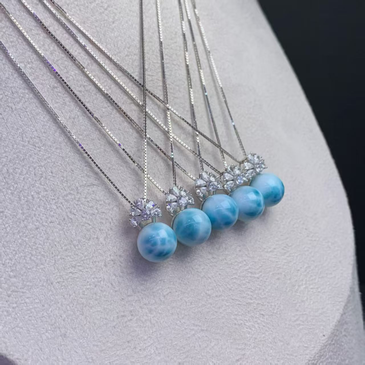 Larimar Ball Necklace AAAA Quality