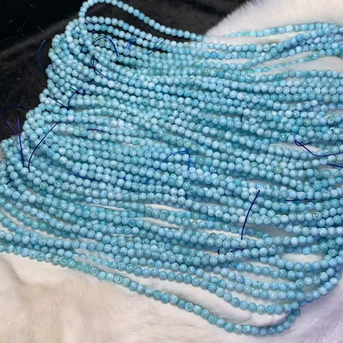 6mm Larimar Round Beads AAAA Quality