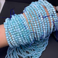 5.5mm Larimar Round Beads AAAA Quality