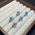 Larimar Ball Ring  AAAA Quality