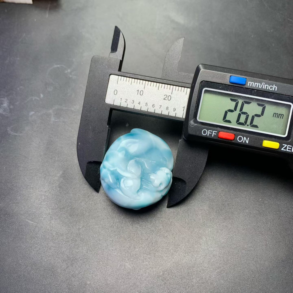 Dalphin Carved Larimar AAAA Quality