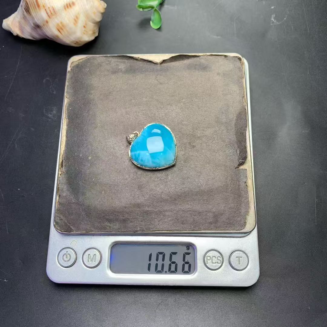 Larimar Heart Pendant AAAA Quality