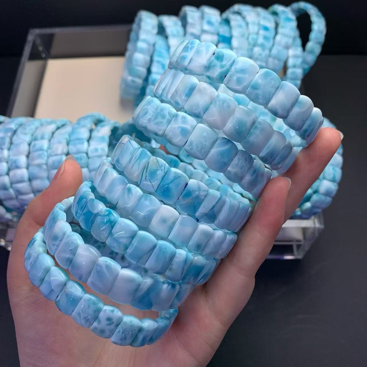 11mm Larimar Bracelet AAAA Quality