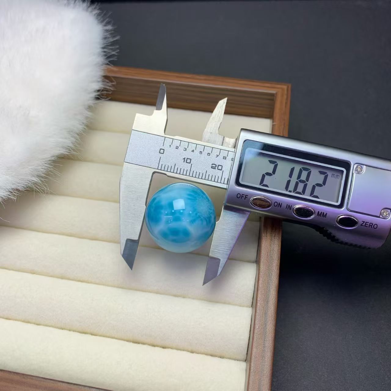 21.8mm Larimar Sphere AAAAA Quality