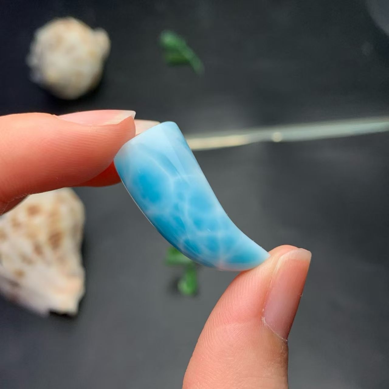 13x29mm Larimar Cabachon AAAA Quality