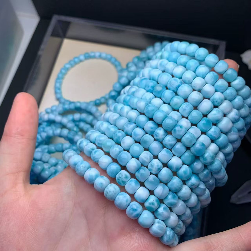 9mm Larimar Bracelets AAAA Quality
