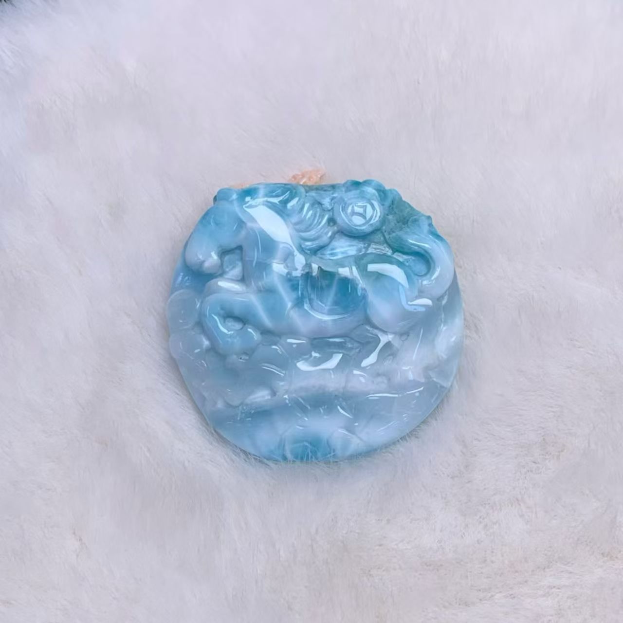 Horse Carved Larimar AAAA Quality